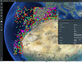 The i4D interface showcasing vessels traffic from Africa west coast to North Coast of Spain