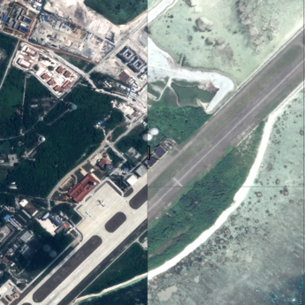 Satellite view of Fortion IA IMINT change detection