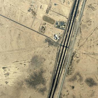 Skyview of a military field