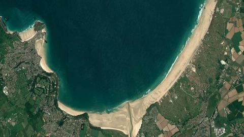 Carbis Bay overview from the sky