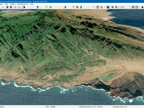 Fortion Terra Analyst screenshot showing Cap Verde plan in 3D