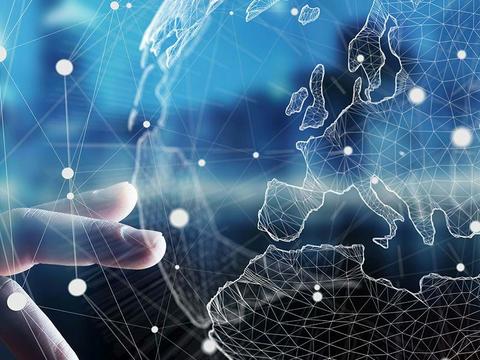 A world representation of interconnected devices symbolising the evolution of network