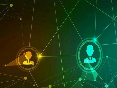 Individuals pictogramme interconnected through links