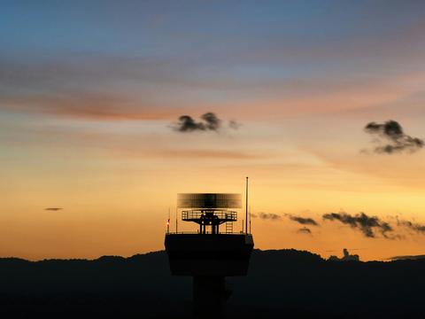 A control tower with sensors helping communications