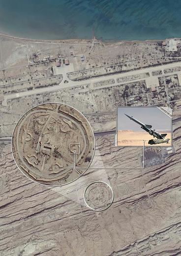 Satellite view with threat detection