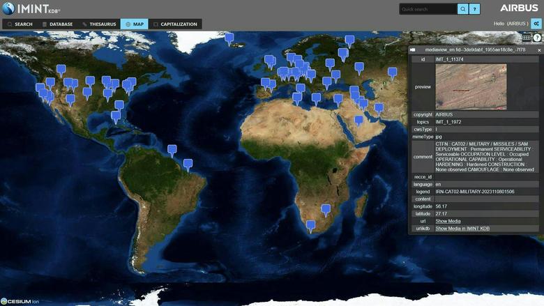 Maps with infrastructure location 